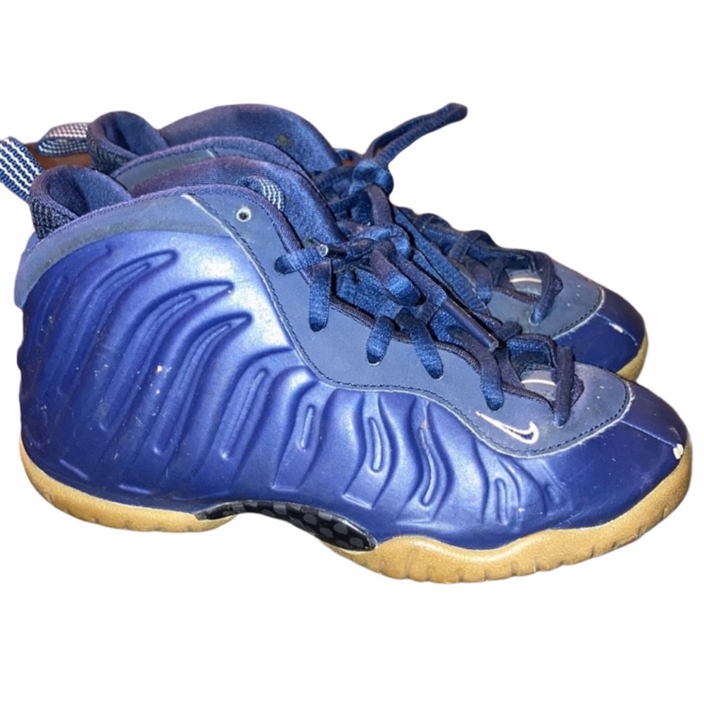 NIKE AIR FOAMPOSITE ONE MIDNIGHT NAVY BLUE SZ 1 Y